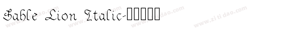 Sable Lion Italic字体转换